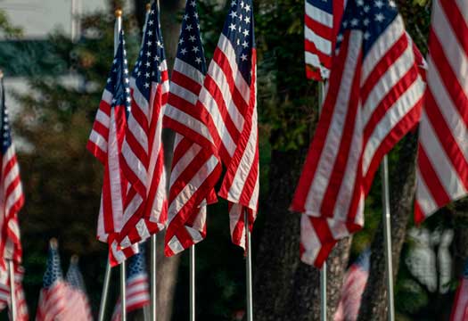 Memorial Day flag display