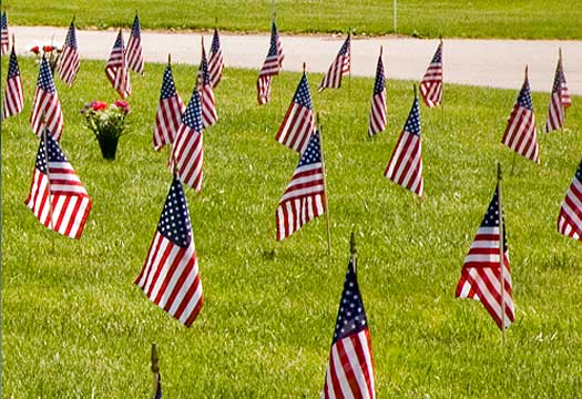 Patriot Day flag display