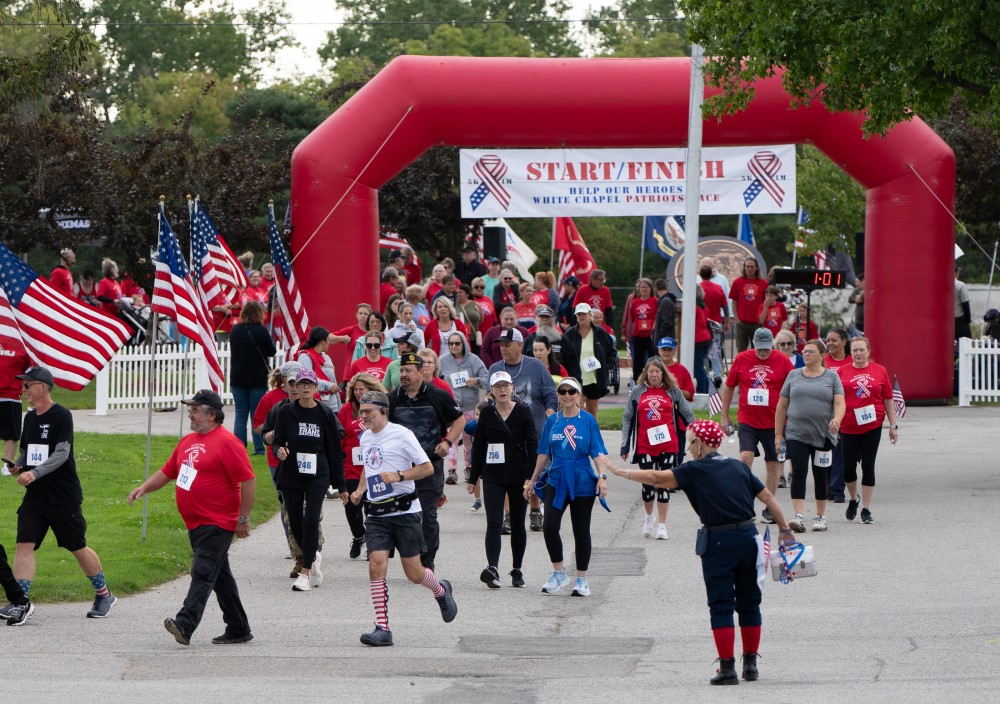 The finish line at the Patriots Race.